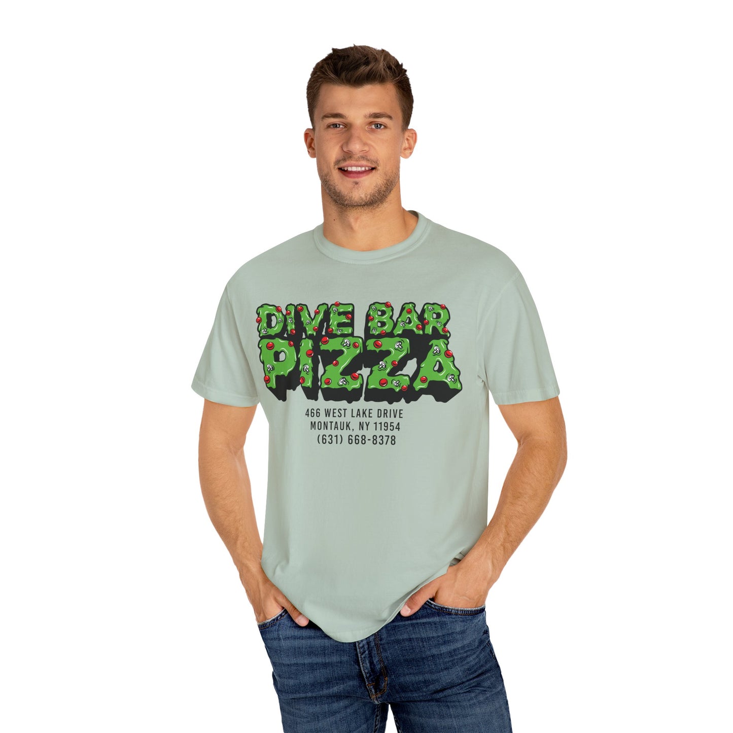 (Lightning Green) Dive Bar "Double Down" - Adult Comfort Colors T-shirt